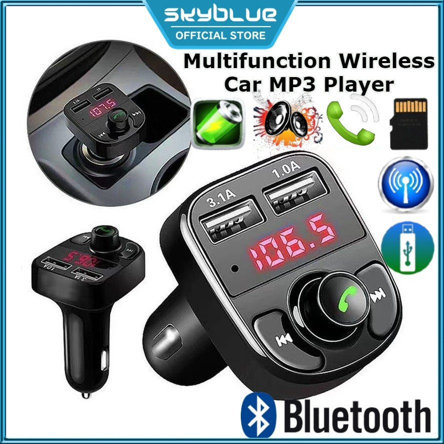 Alat MP3 Kereta Bluetooth Handsfree & Pengisian Pantas USB Ganda