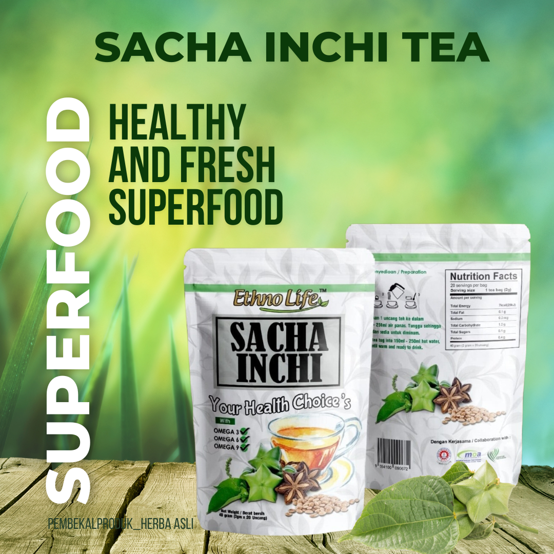 READY STOCK TEH SACHA INCHI - 20 PACK