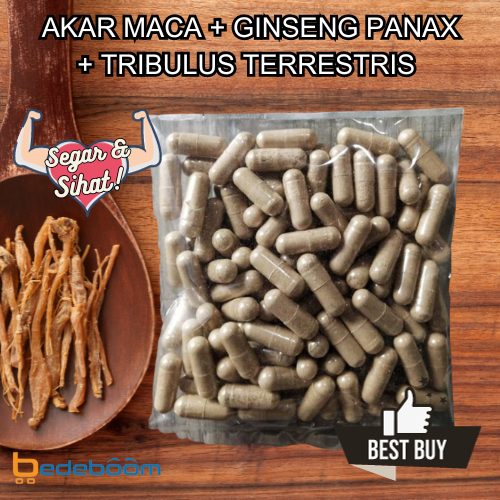 Akar Maca Dengan Ginseng Panax & Tribulus Terrestris Energy Booster